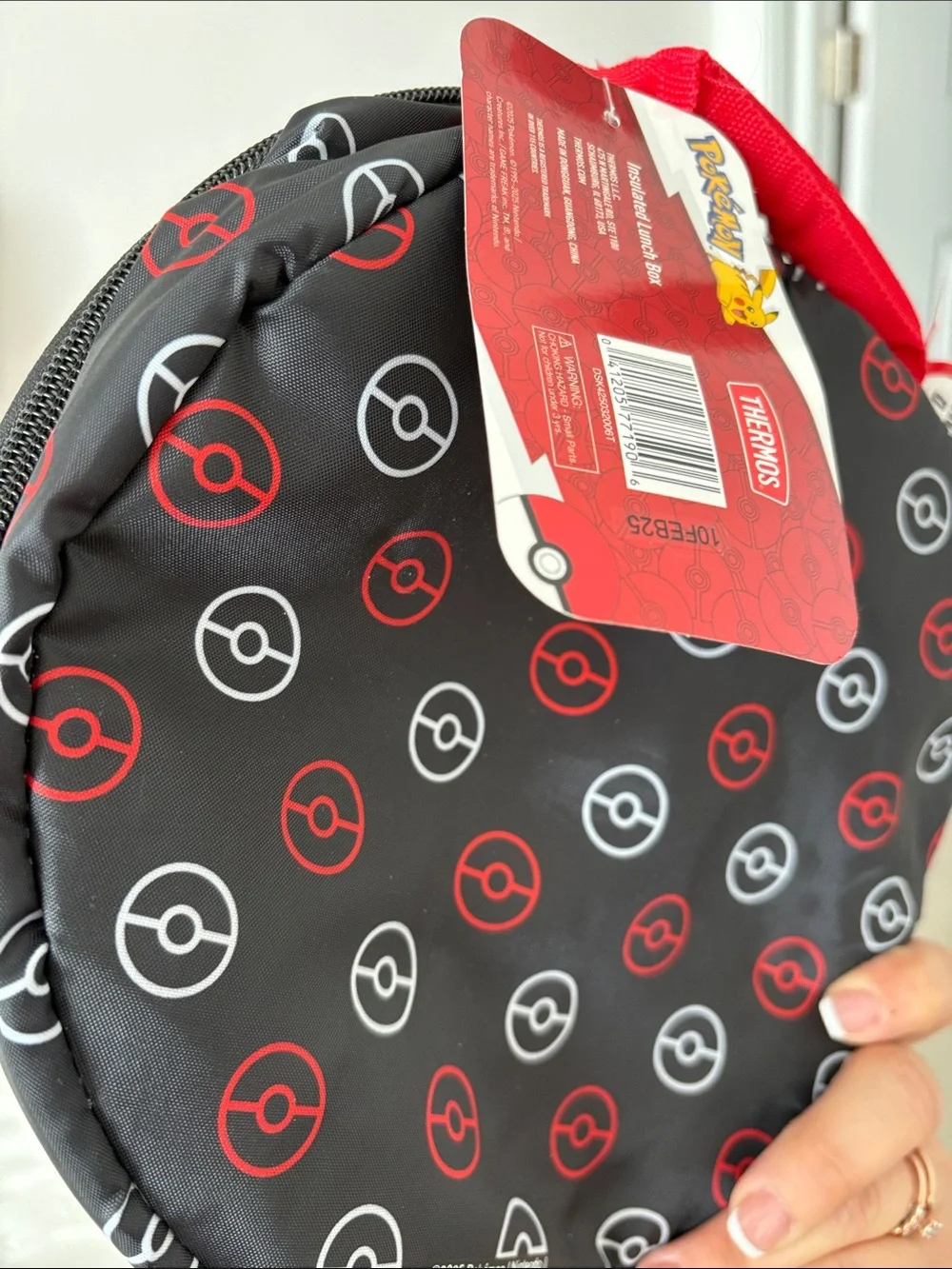 Thermos Kids Red, White & Black Poké Ball Insulated Lunch Bag